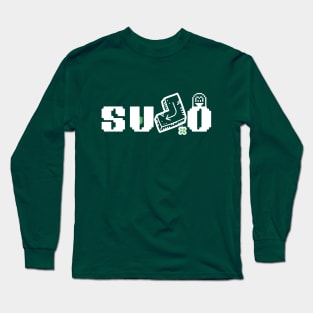 SUDO white | Linux User Long Sleeve T-Shirt